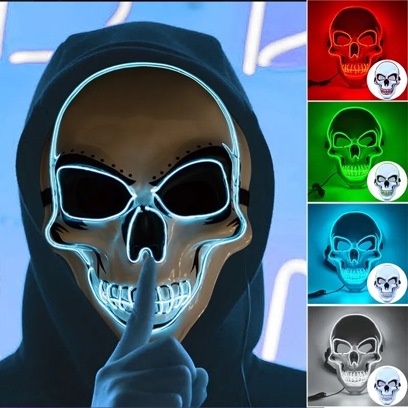 Led Purge Mask Halloween - Очищающая маска для взрослых на Хэллоуин,