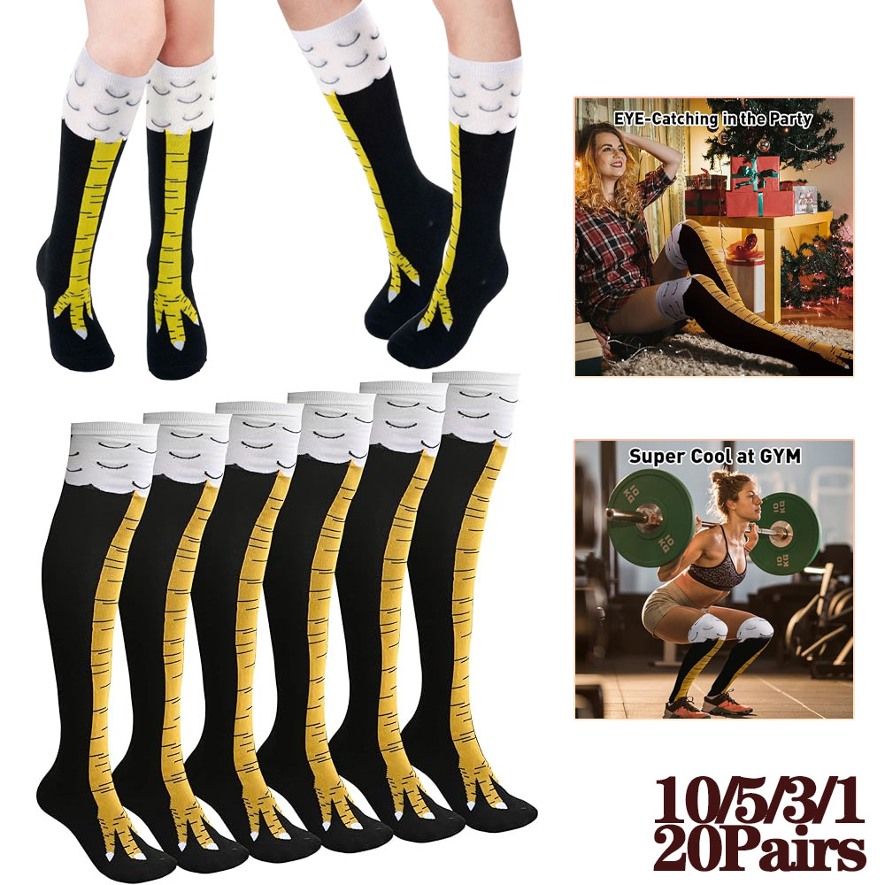 Funny Chicken Leg Socks - 1-20 пар забавных 3D гольфов с