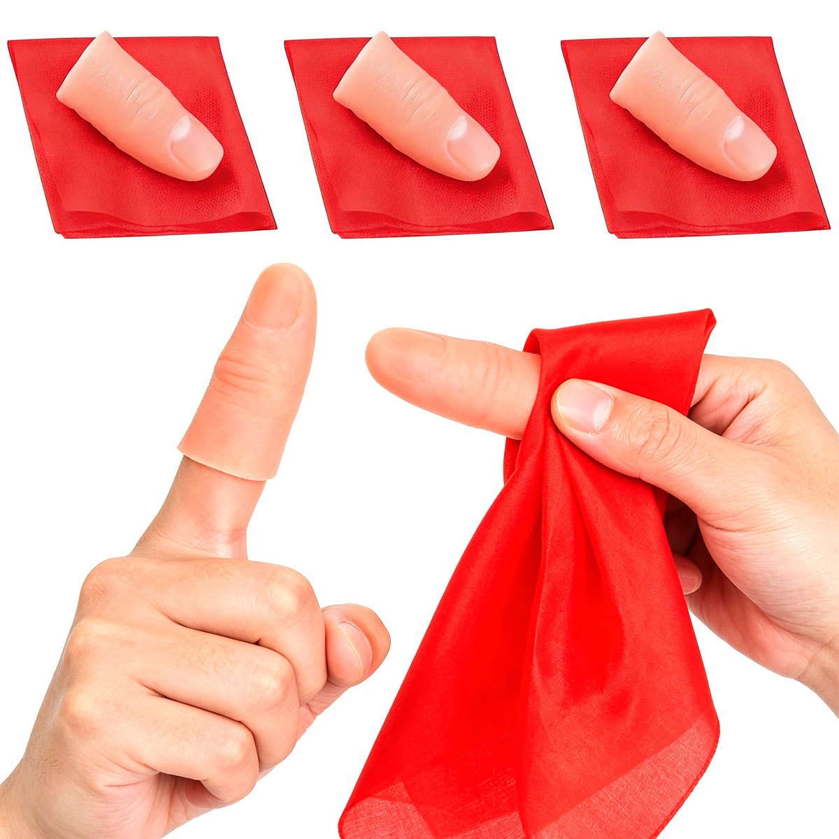Thumb Tip Magic Trick Set - Набор из 3 шарфов-магических приспособлений для