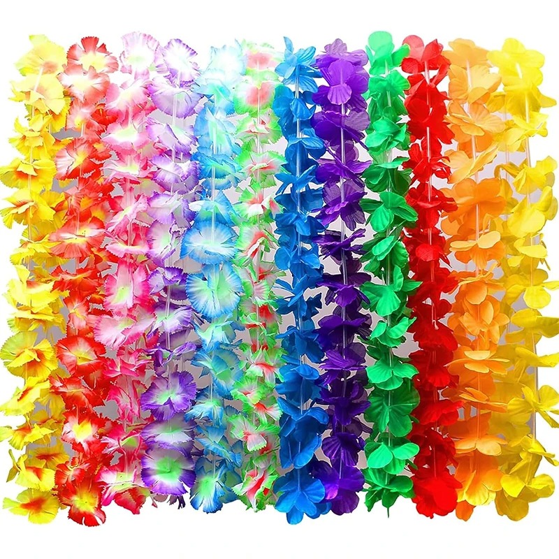 Glow In The Dark Party Glasses - 6/12/24 шт. гавайские цветочные ожерелья (лей)