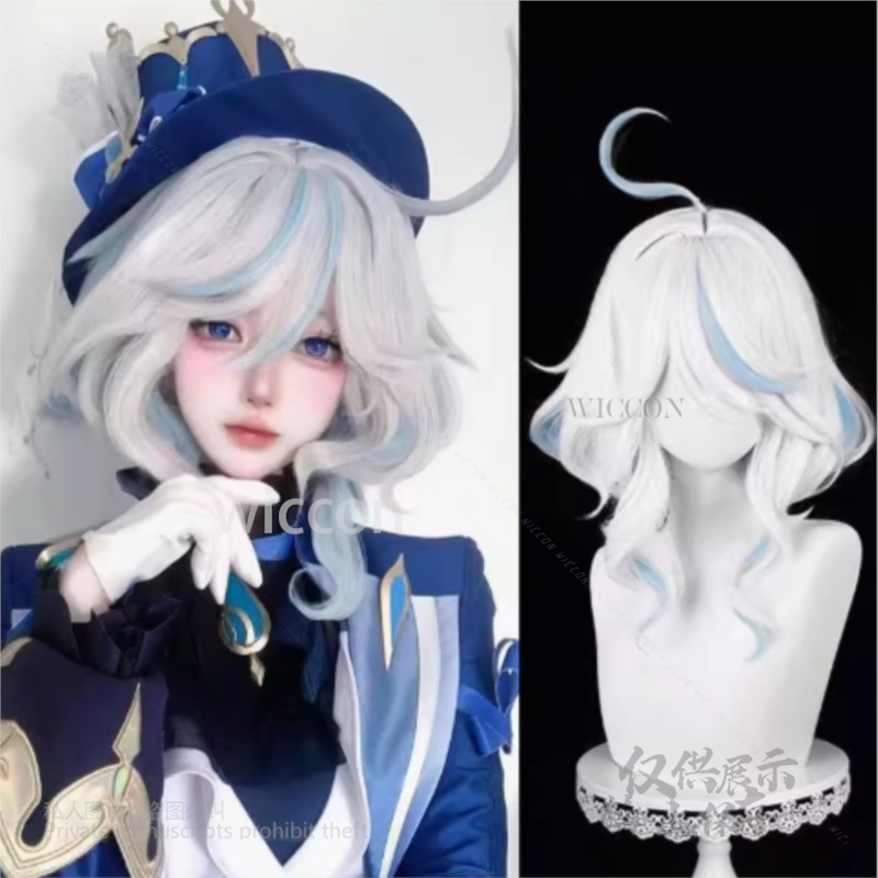 Anime Cosplay Wig Heat Resistant - Аниме-игра Furina, костюм для косплея, шляпа,