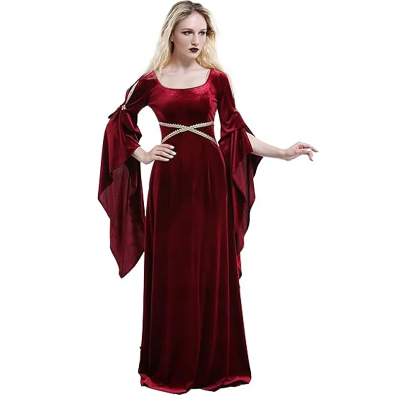 Medieval Renaissance Dress Women - Женское средневековое платье Красная Королева Косплей
