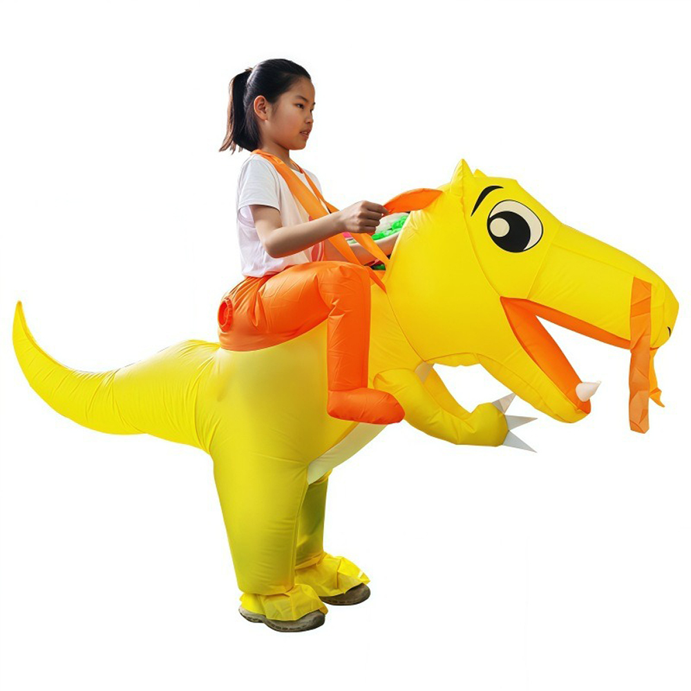 Inflatable Dinosaur Costume Adult - Детский надувной костюм динозавра, желтый, в