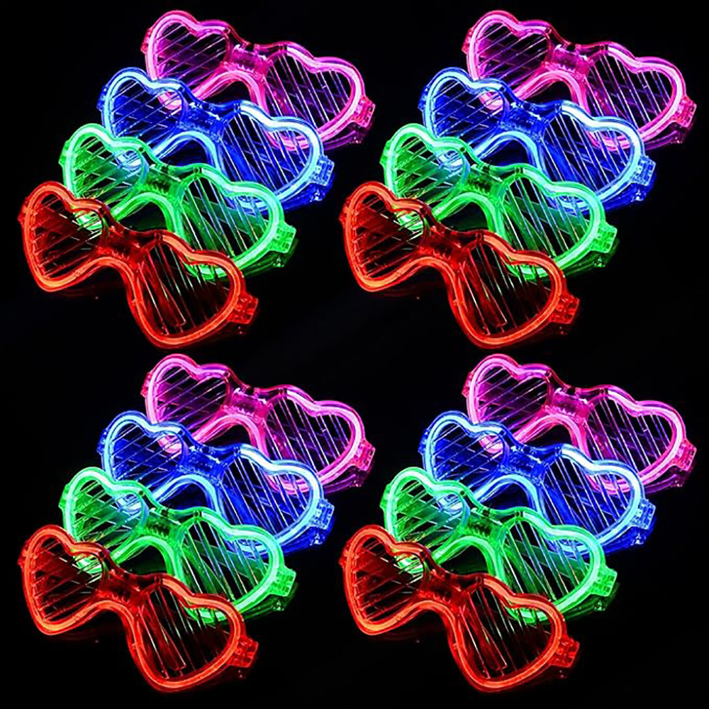 Glow In The Dark Party Glasses - 5/10/20/30/50 объемные светящиеся очки в форме