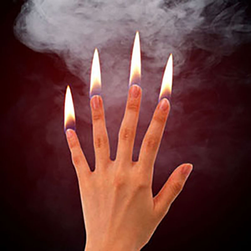 Thumb Tip Magic Trick Set - 4 шт./компл., огонь на палец, фокусы,