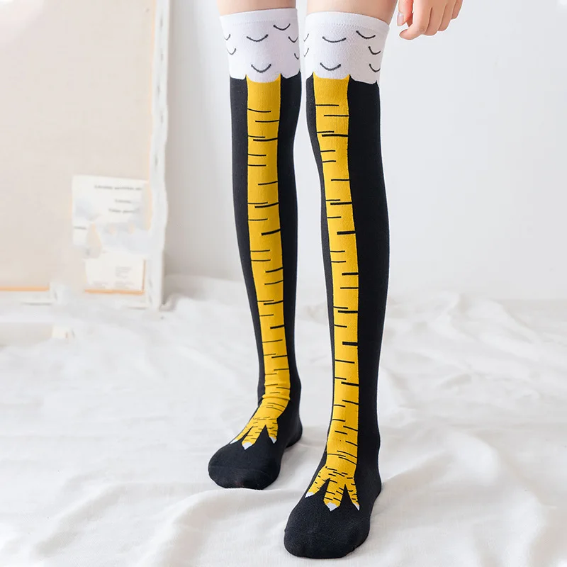 Funny Chicken Leg Socks - Забавные чулки-гольфы с принтом куриных лапок,