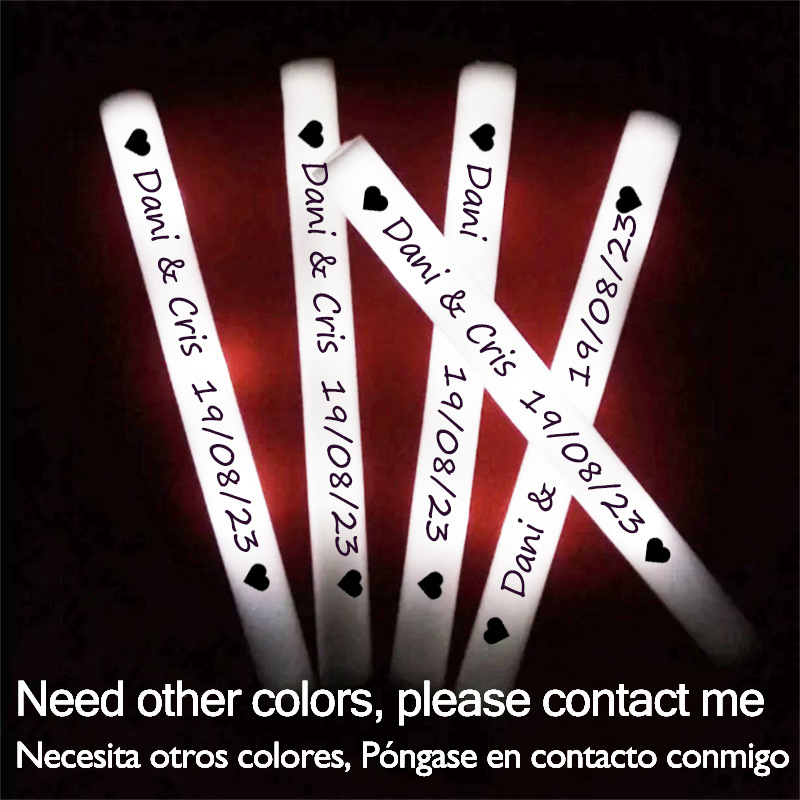 Flashing Led Foam Sticks Party - 60/100/500 шт. светодиодные светящиеся палочки, персонализированные