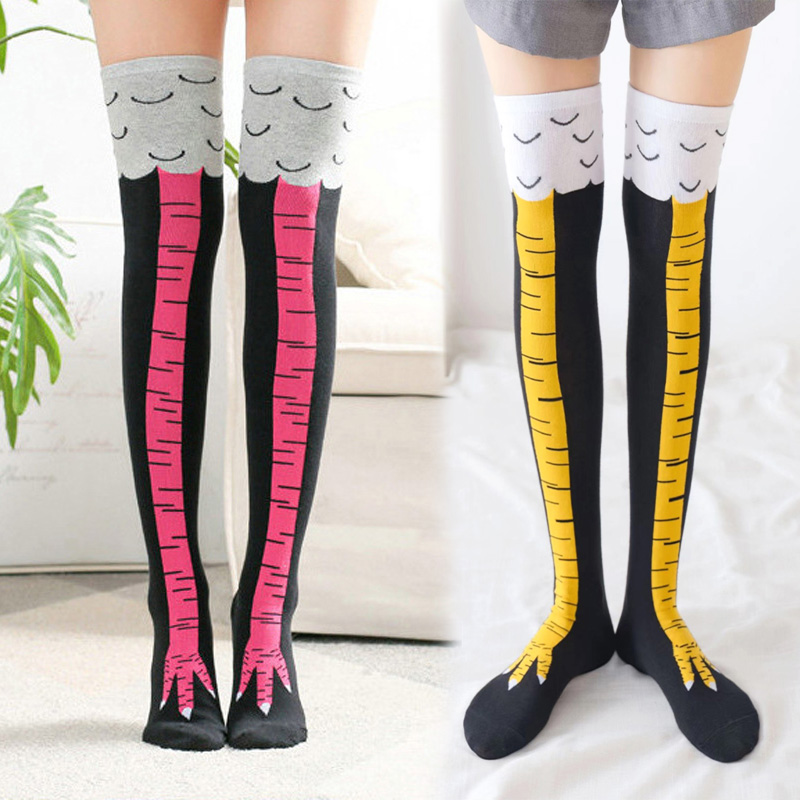1 пара женских гольфов с принт – обзор и цена Funny Chicken Leg Socks