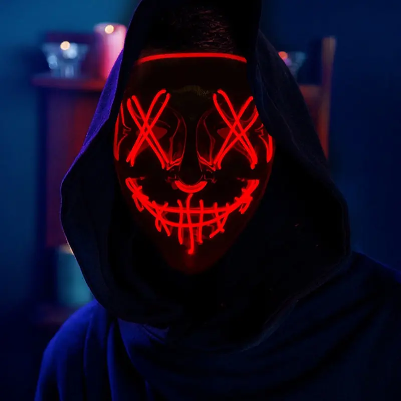 Женская светящаяся маска для л – обзор и цена Led Purge Mask Halloween