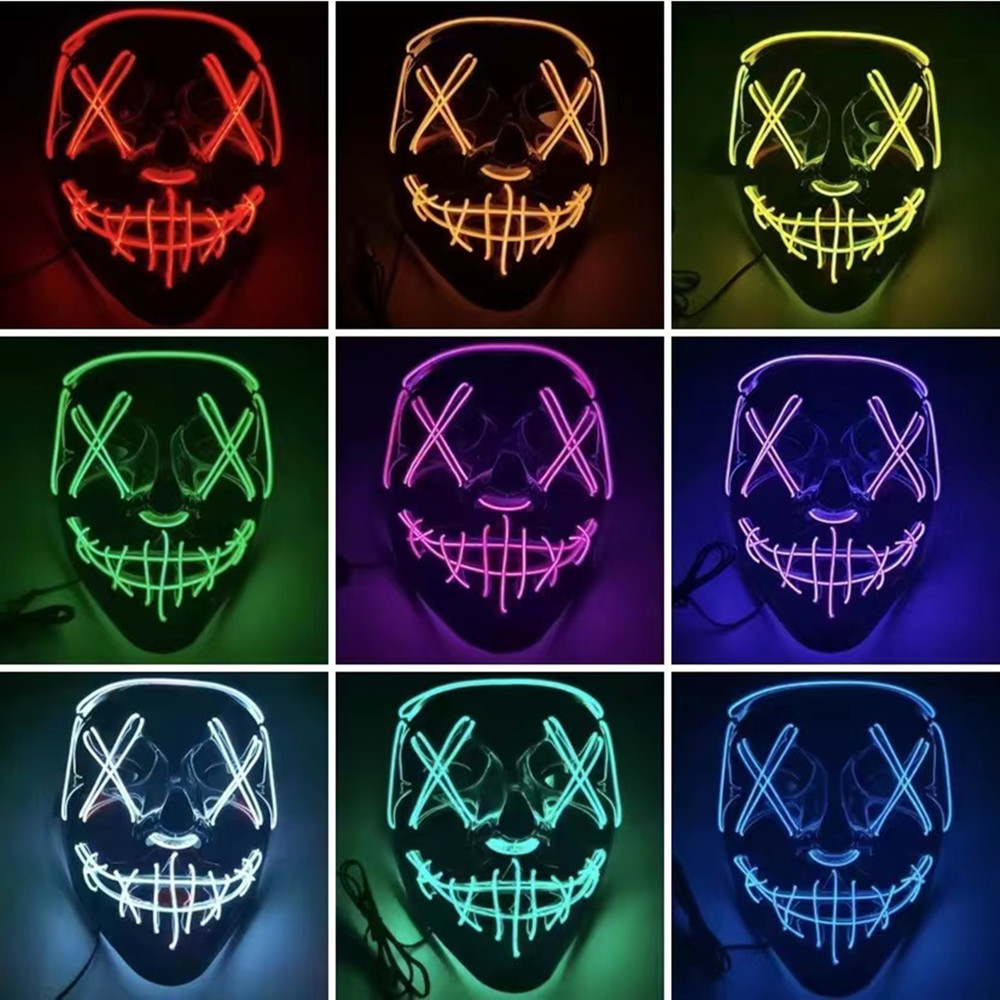 Маски на Хэллоуин для мужчин и – обзор и цена Led Purge Mask Halloween