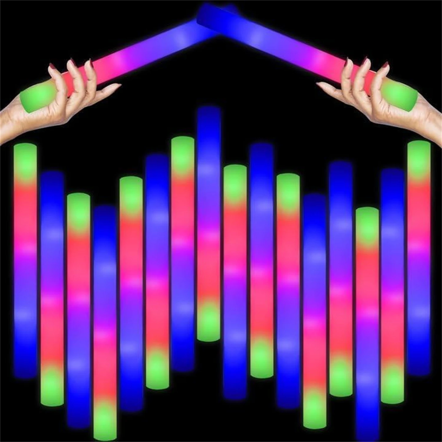50 шт. светодиодные светящиеся – обзор и цена Flashing Led Foam Sticks Party
