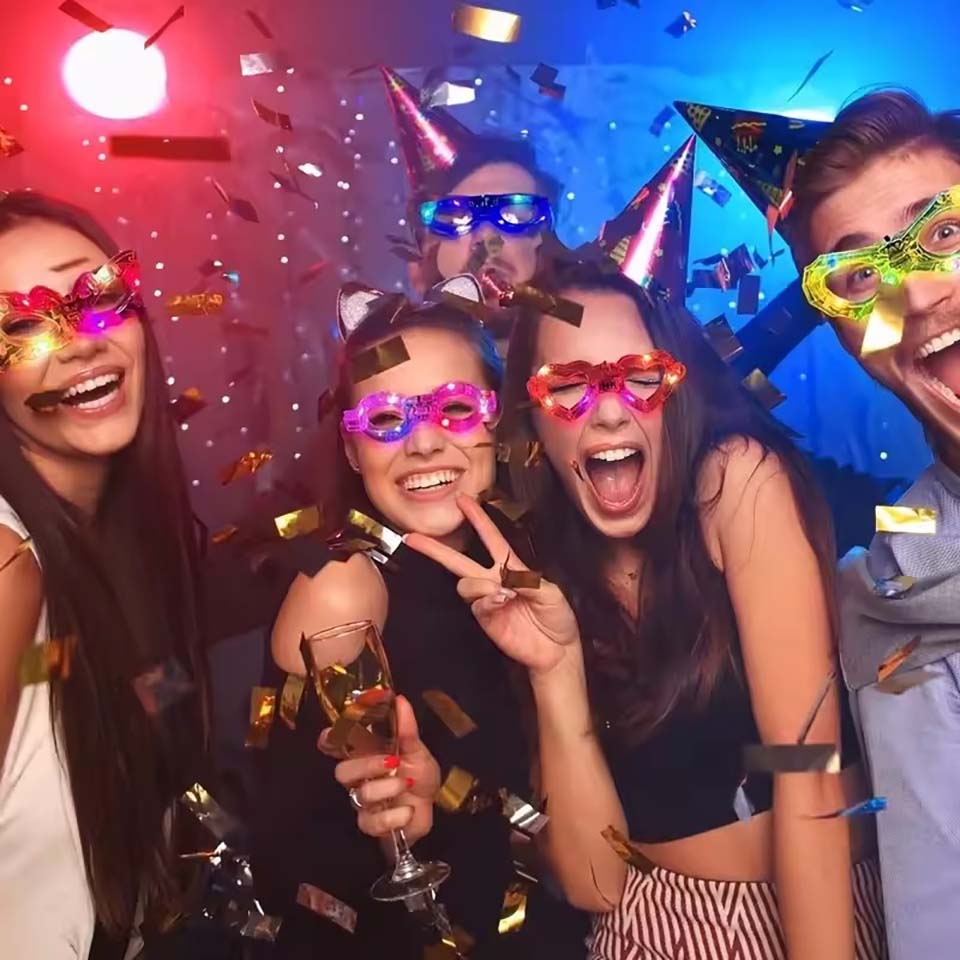 Светящиеся в темноте очки опто – обзор и цена Glow In The Dark Party Glasses
