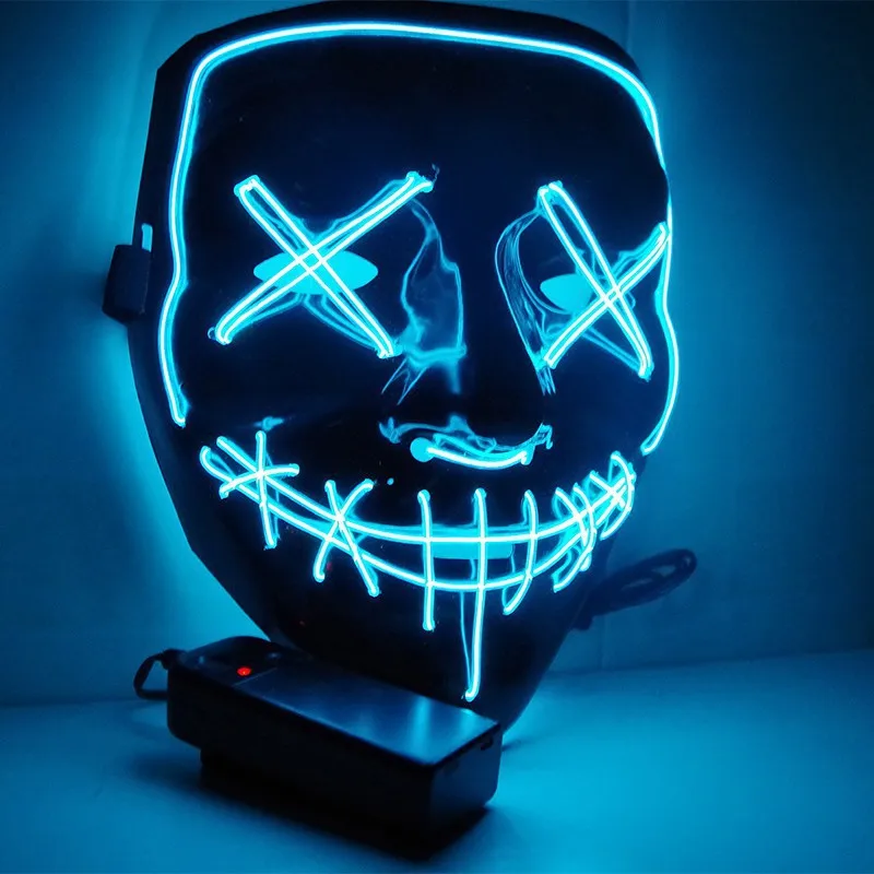 Беспроводная страшная светящая – обзор и цена Led Purge Mask Halloween