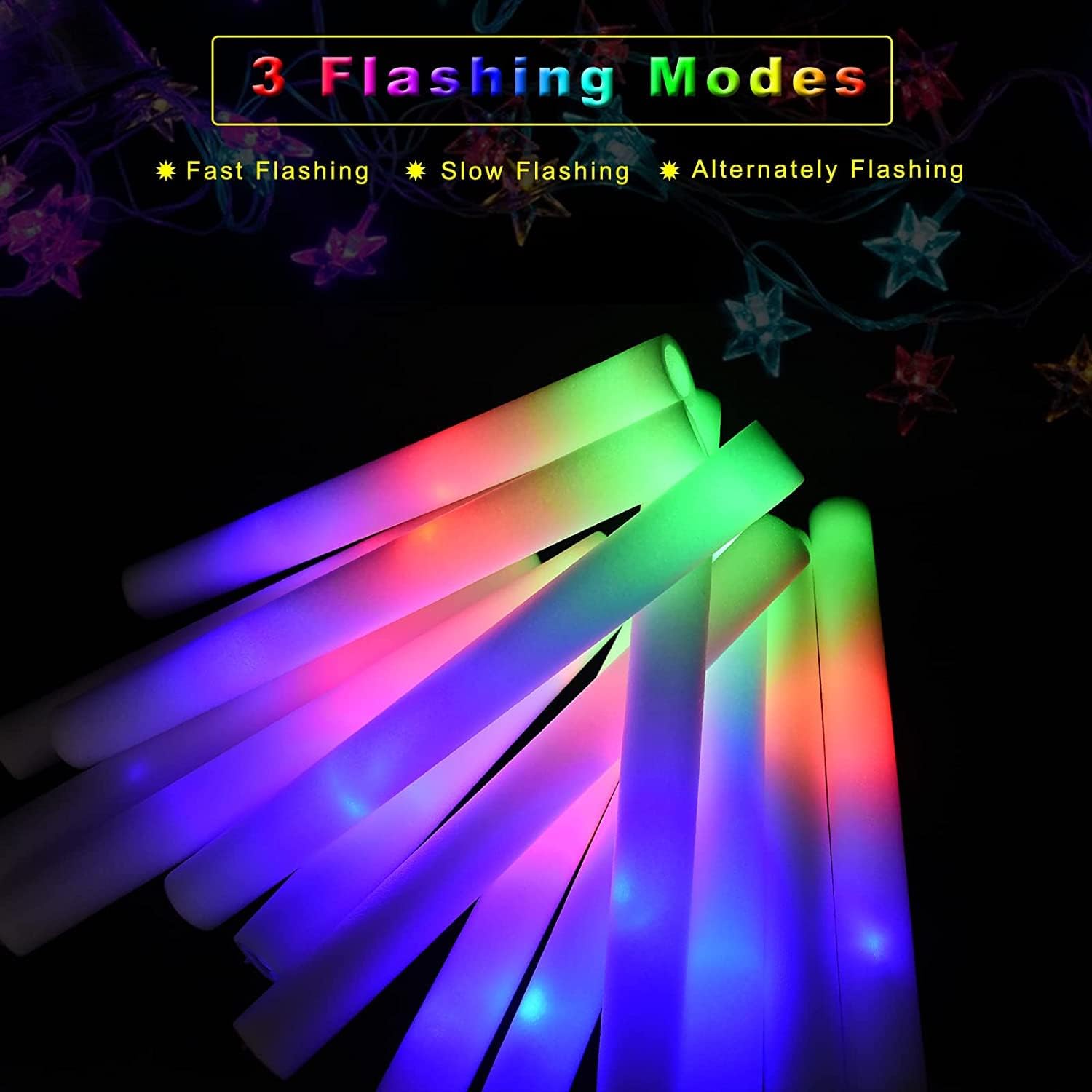 30 шт. светящиеся палочки из п – обзор и цена Flashing Led Foam Sticks Party