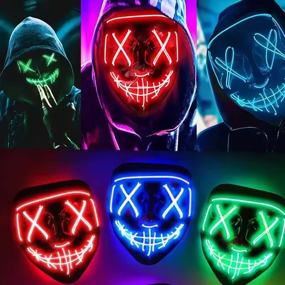 Беспроводная неоновая светодио – обзор и цена Led Purge Mask Halloween