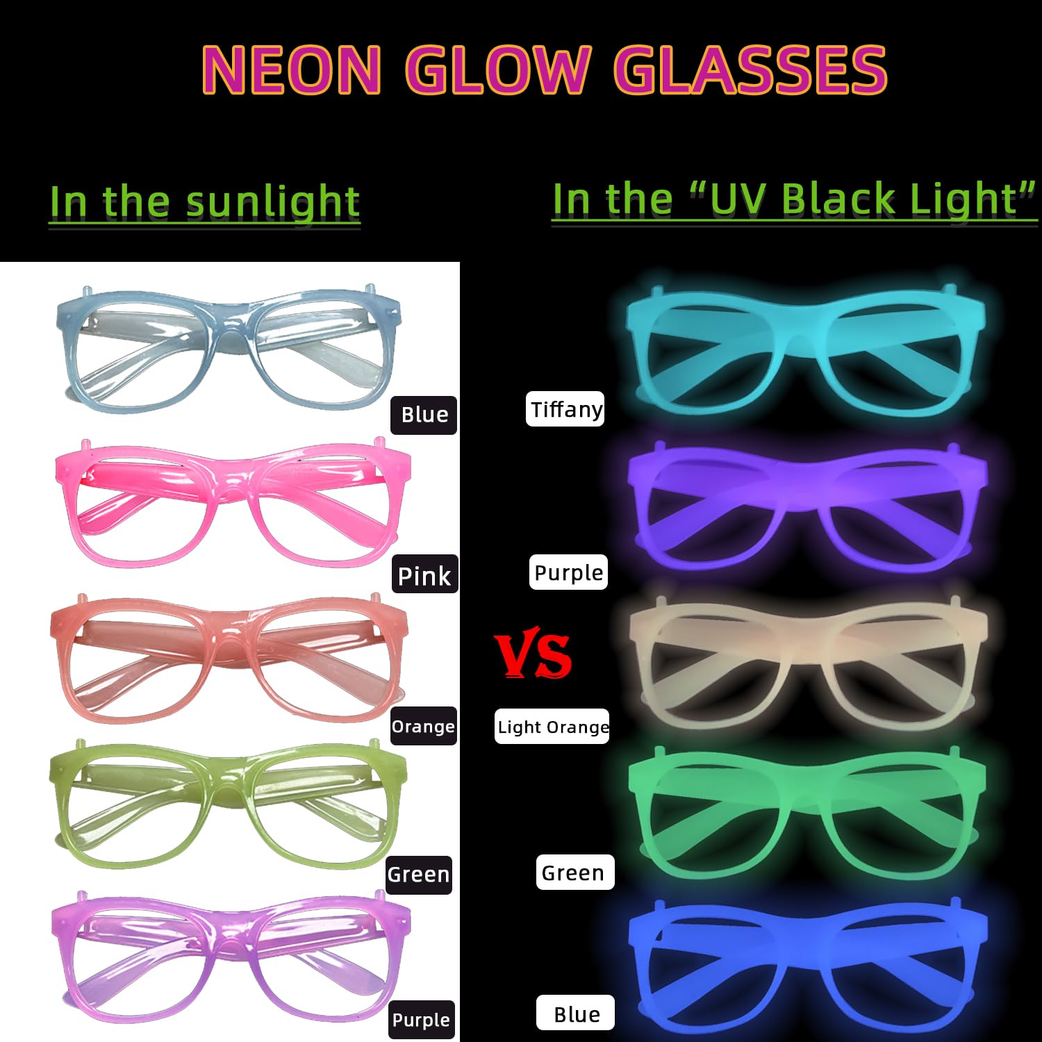 2/12 шт. светящиеся в темноте  – обзор и цена Glow In The Dark Party Glasses