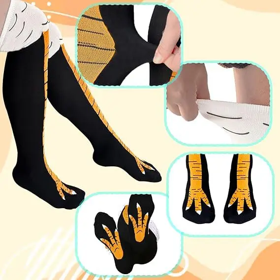 Модные женские носки длиной до – обзор и цена Funny Chicken Leg Socks
