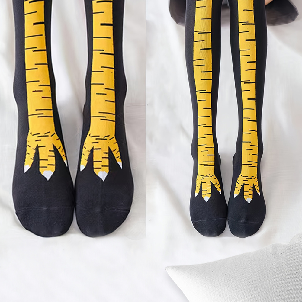 1 пара женских носков до колен – обзор и цена Funny Chicken Leg Socks