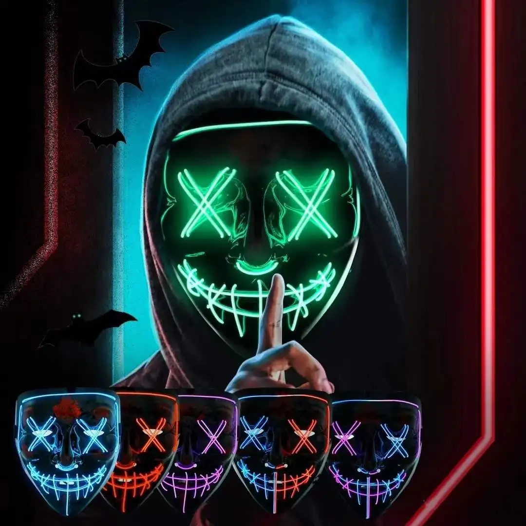 Светодиодная маска Хэллоуин Ка – обзор и цена Led Purge Mask Halloween